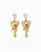 Boucles d’oreilles golden cœur